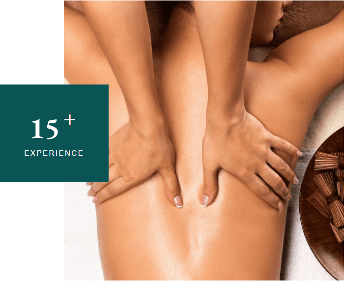 Professional back massage treatment