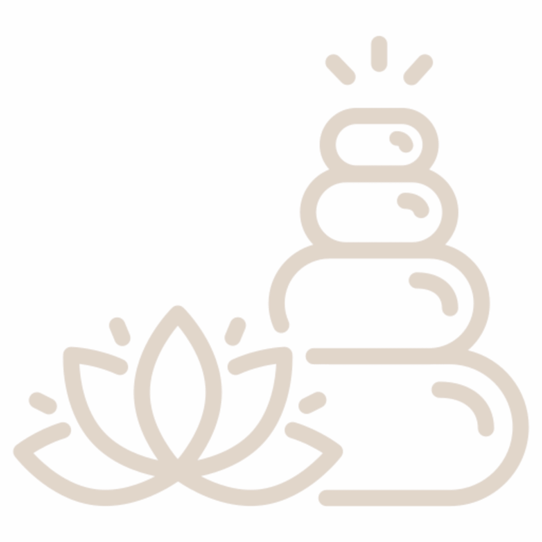 Zen stones and lotus flower