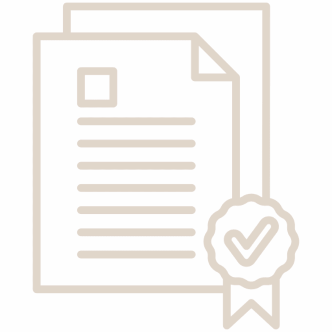 Document with approval checkmark icon
