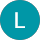 Blue circle with white letter L