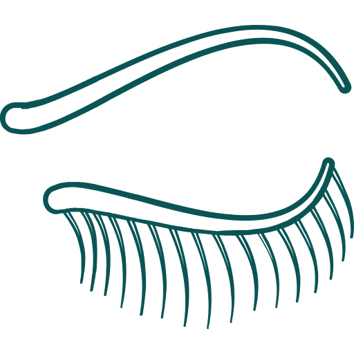 Closed eye with lashes illustration