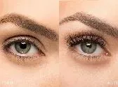 Eye with makeup transformation effect