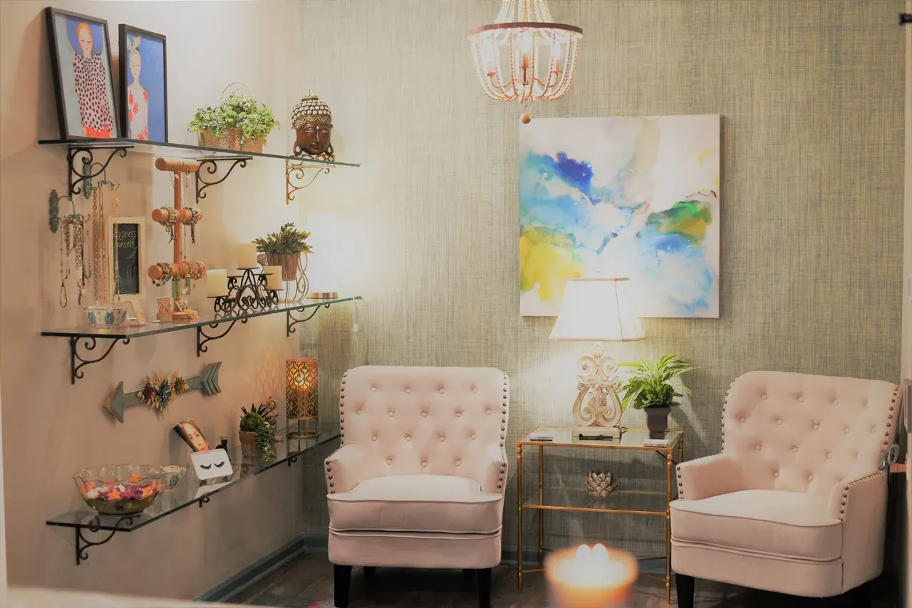 Elegant living room with armchairs